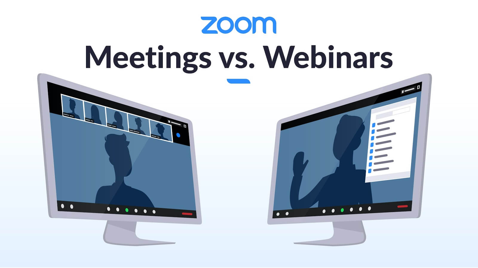 Comparação Meetings vs Webinars