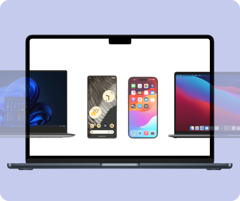 different operating systems